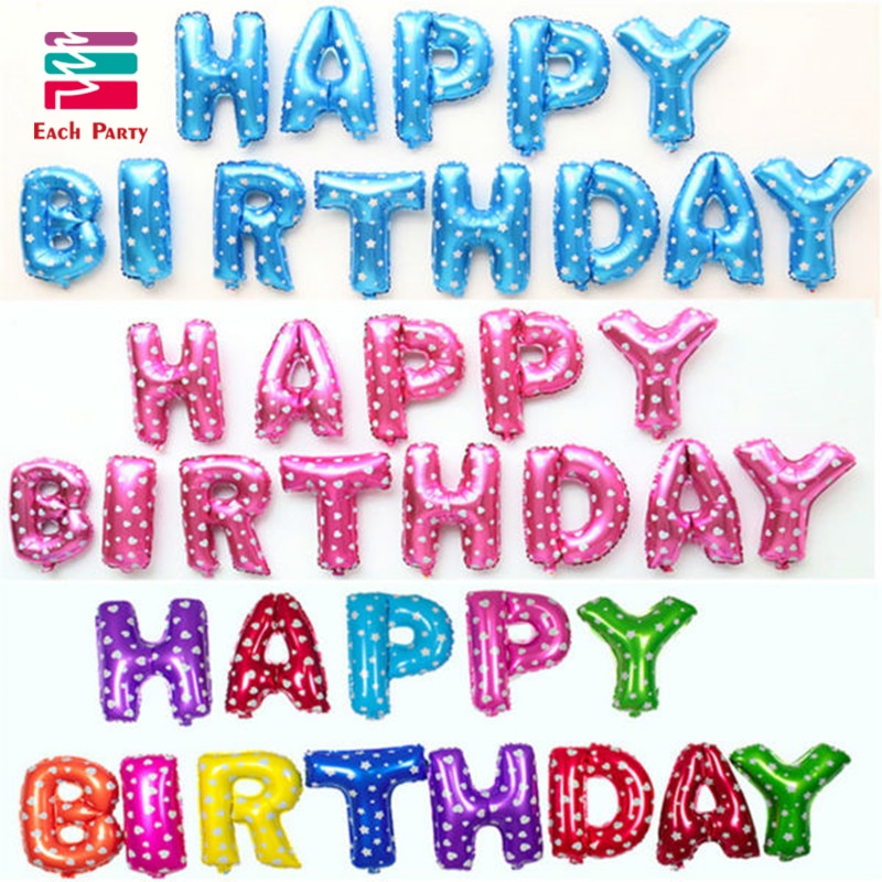     ູ   ȣ  ǳ ǹ  ູ    ǳ Ƽ  ǰ/Multicolor Letters HAPPY BIRTHDAY Foil Balloons Silver Gold Children Happy Birthday L